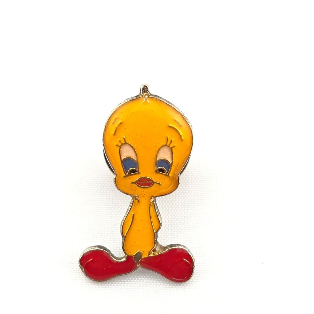 Vintage Tweety Bird Tac Pin Enamel Looney Tunes Cartoon Character Y2K